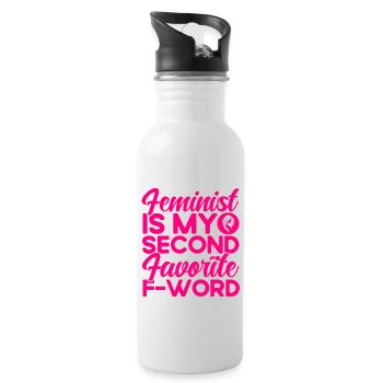 Gender equality Gender equality - Water bottle with straw - white - Right