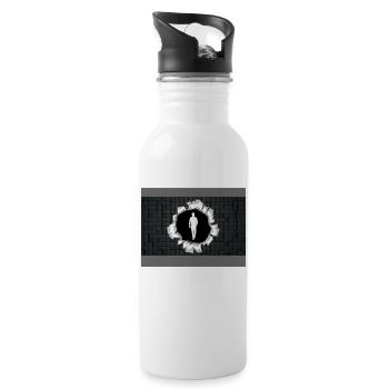 Struggle and Strength - Water bottle with straw - white - Right