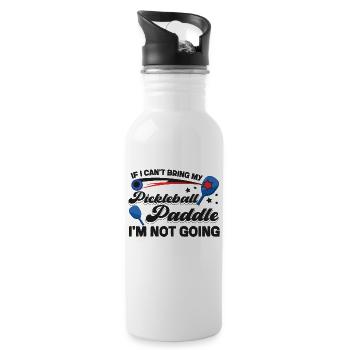 Pickleball si je ne peux pas apporter mon - Gourde avec paille intégrée - blanc - Droite