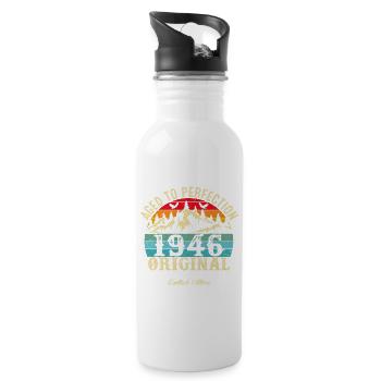 Aged to perfection 1946 original - Water bottle with straw - white - Right