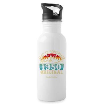Aged to perfection 1950 original - Water bottle with straw - white - Right