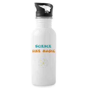 Funny Science It s Like Magic But Real Gift - Water bottle with straw - white - Right