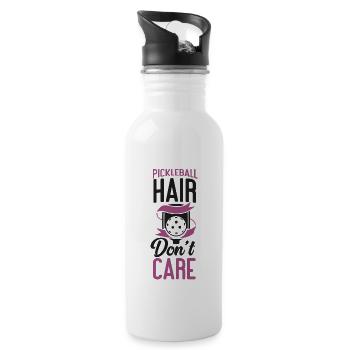Pickleball Girl Ladies Pickleball - Trinkflasche mit integriertem Trinkhalm - Weiß - Rechts