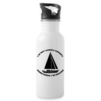 Sailing Ship Sailing Sailing Sailing Boat - Water bottle with straw - white - Right
