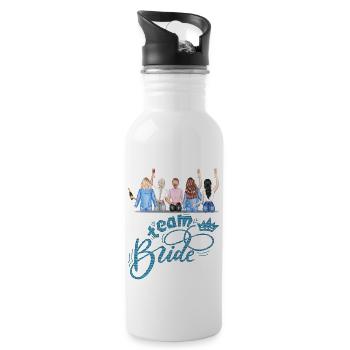 Bride bride wedding stag party bridesmaid party stag party - Water bottle with straw - white - Right