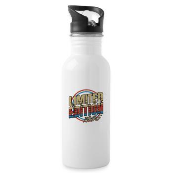 Limited Edition 1995 Vintage - Trinkflasche mit integriertem Trinkhalm - Weiß - Rechts