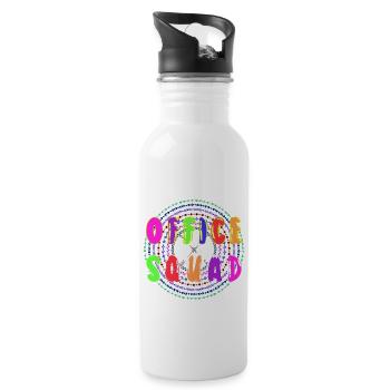 Office Squad Administrative Assistant Appreciation - Water bottle with straw - white - Right