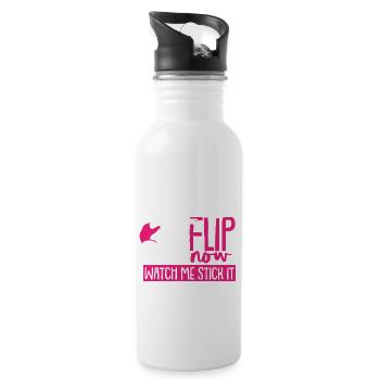 Gymnastik Turnen und Kunsturnen Akrobatik Sport - Trinkflasche mit integriertem Trinkhalm - Weiß - Rechts