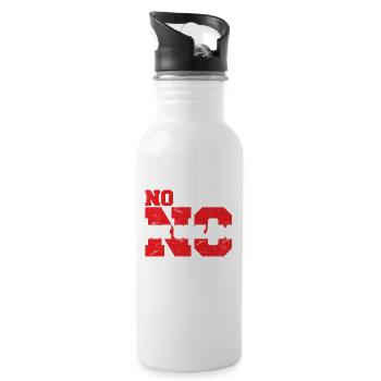 No Pain No Ice Cream Funny Gym Saying Fitness Card - Water bottle with straw - white - Right