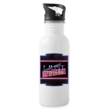 cool funny gym funny quote funny dinosaur moon - Trinkflasche mit integriertem Trinkhalm - Weiß - Rechts