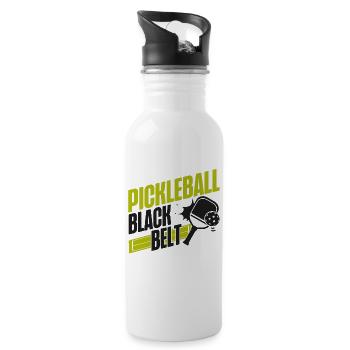 Pickleball Pickleball Black Belt - Trinkflasche mit integriertem Trinkhalm - Weiß - Rechts
