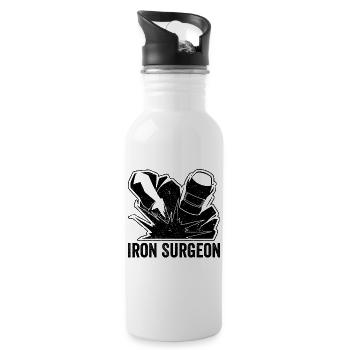 Iron Surgeon Welder Welding - Water bottle with straw - white - Right