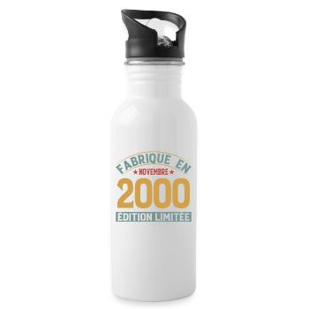 Fabriqué En Novembre 2000 Édition Limitée - Gourde avec paille intégrée - blanc - Droite