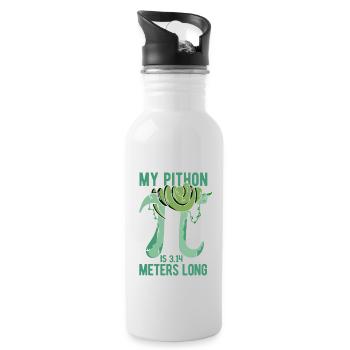 Reptilien Für Fans Von Schlangen - Trinkflasche mit integriertem Trinkhalm - Weiß - Rechts