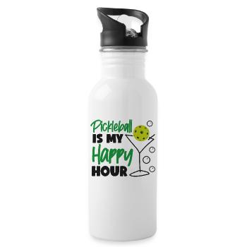 Pickleball Cocktail Pickleball Is - Water bottle with straw - white - Right