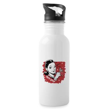 May Your Coffee Be Stronger Than Your Toddler - Water bottle with straw - white - Right