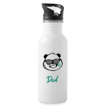 Stay Calm Panda Yoga Cute Panda Bear Panda Lover - Trinkflasche mit integriertem Trinkhalm - Weiß - Rechts
