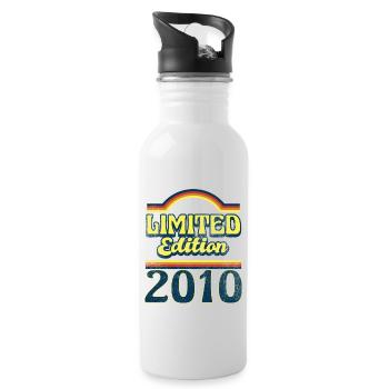 Edition Limitée Millésime 2010 - Gourde avec paille intégrée - blanc - Droite