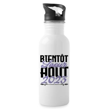 Annonce grossesse. bientôt Sœur Aout 2023.soeur - Gourde avec paille intégrée - blanc - Droite