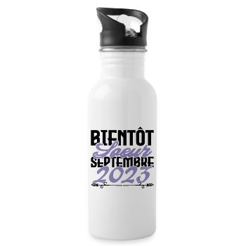 Annonce grossesse. bientôt Sœur Septembre 2023. - Gourde avec paille intégrée - blanc - Droite