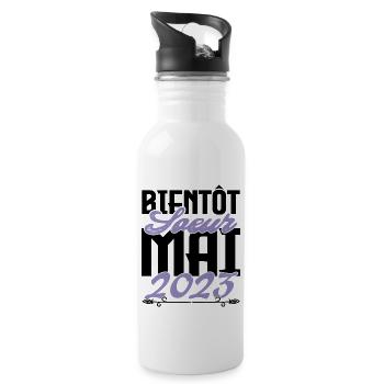 Annonce grossesse. bientôt Sœur Mai 2023.soeur - Gourde avec paille intégrée - blanc - Droite