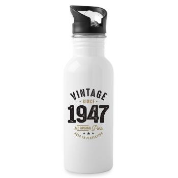Millésime depuis 1947 75ème anniversaire - Gourde avec paille intégrée - blanc - Droite