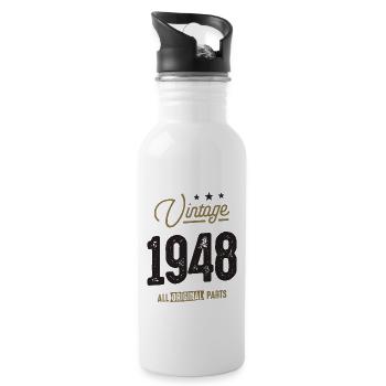 Millésime 1948 74e anniversaire - Gourde avec paille intégrée - blanc - Droite