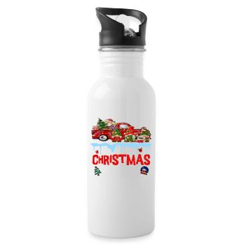 Mes Gnomies de Noël - Gourde avec paille intégrée - blanc - Droite