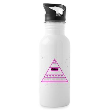 God Will Pardon That's His Business T-Shirt - Water bottle with straw - white - Right