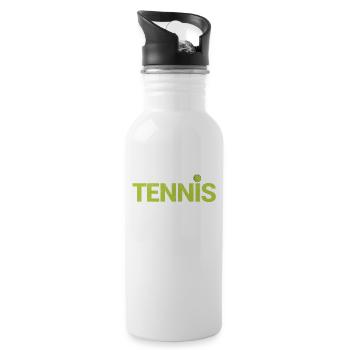 Balle de tennis Cool Funny Sports Lovers Player - Gourde avec paille intégrée - blanc - Droite