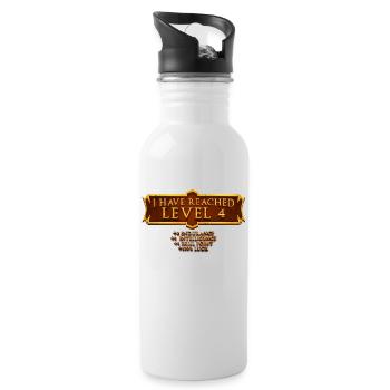 Ich Habe Die Stufe 4 Erreicht Rpg Online Gaming - Trinkflasche mit integriertem Trinkhalm - Weiß - Rechts