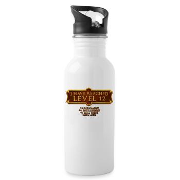 I have reached level 12 Rpg Online Gaming - Water bottle with straw - white - Right