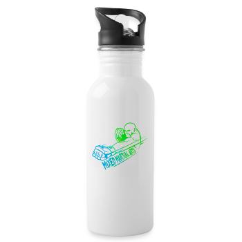 Mixed Martial Arts Logo buntes Design - Trinkflasche mit integriertem Trinkhalm - Weiß - Rechts