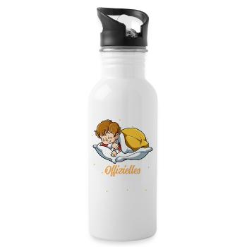 Offizielles Schlafshirt Junge - Trinkflasche mit integriertem Trinkhalm - Weiß - Rechts
