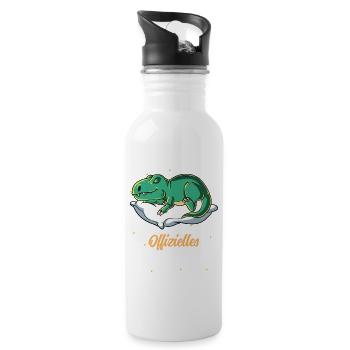 Offizielles Schlafshirt T-rex - Trinkflasche mit integriertem Trinkhalm - Weiß - Rechts