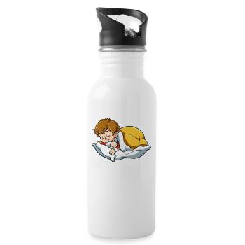 Lieblings Schlafshirt Junge - Trinkflasche mit integriertem Trinkhalm - Weiß - Rechts