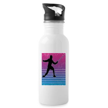 Fencing Fencing Sport Fencing - Water bottle with straw - white - Right