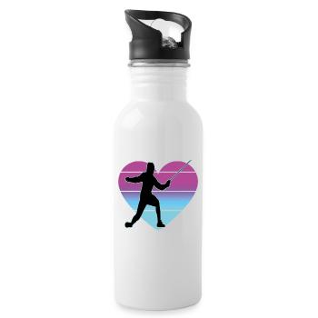 Fencing Fencing Sport Fencing - Water bottle with straw - white - Right