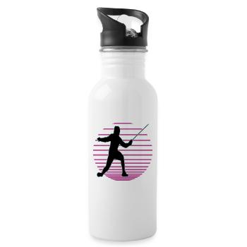 Fencing Fencing Sport Fencing - Water bottle with straw - white - Right
