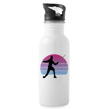 Fencing Fencing Sport Fencing - Water bottle with straw - white - Right