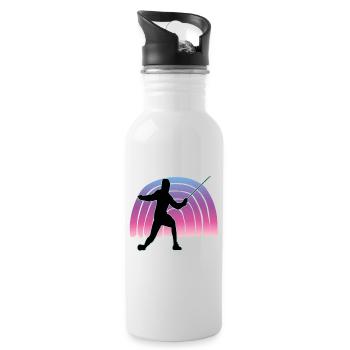 Fencing Fencing Sport Fencing - Water bottle with straw - white - Right