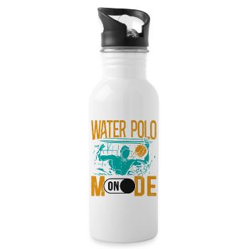 Water Polo Water Polo Mode On - Trinkflasche mit integriertem Trinkhalm - Weiß - Rechts