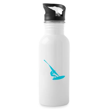 Cadeau Windsurfer Planche à voile Surf Kitesurfeur - Gourde avec paille intégrée - blanc - Droite