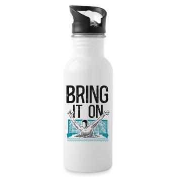 Water Polo Vintage Bring It On - Water bottle with straw - white - Right
