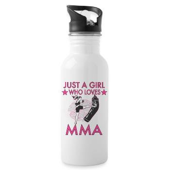 Arts martiaux mixtes Arts martiaux Mma Femmes - Gourde avec paille intégrée - blanc - Droite