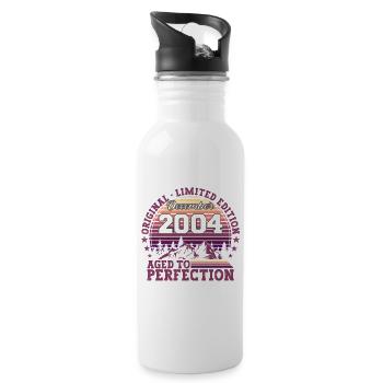 Original December 2004 18th Birthday Gift - Water bottle with straw - white - Right