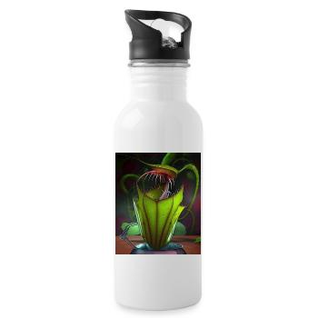 Drôle de pichet graphique Plant Art Cool Nepenthes - Gourde avec paille intégrée - blanc - Droite
