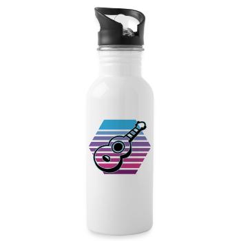 Ukuleles Vitage - Water bottle with straw - white - Right