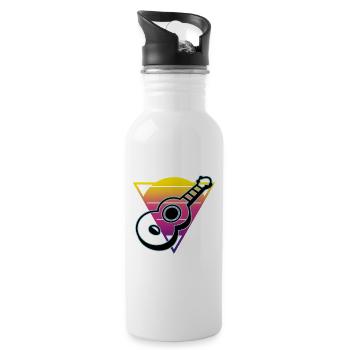 Ukuleles Vitage - Water bottle with straw - white - Right