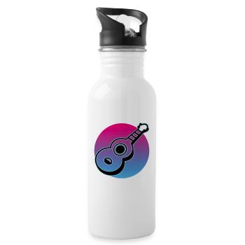 Ukulelen Vitage - Trinkflasche mit integriertem Trinkhalm - Weiß - Rechts